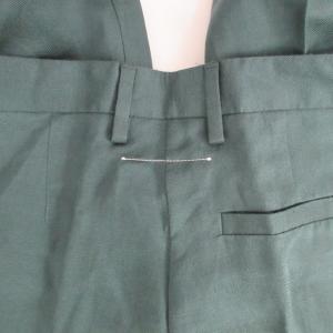 MM6 Maison Margiela タグ付き17SS ストレート パンツ スラックス リネン センタープレス グリーン系 緑系 40 0109