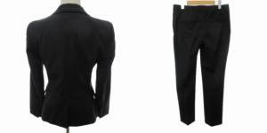 D&G セットアップ パンツスーツ ウール ストレッチ 総裏 1B 黒 ブラック 42 約L 0302