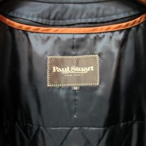 Paul Stuart ステンカラーコート スプリングコート  ジャケット ライナー付き 比翼 黒 ブラック M 0115