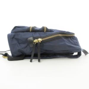 MARC JACOBS リュックサック バックパック デイパック 鞄 ロゴパッチ ビッグファスナー ネイビー 紺 0108