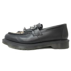 Dr.Martens ADRIAN SNAFFLE ビットローファー レオパード柄 UK7 ブラック