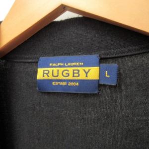 RUGBY RALPH LAUREN カーディガン コットン ジャケット 国内正規 袖ライン 長袖 黒 ブラック L 0112 IBO33