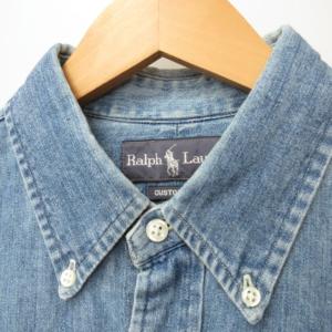 RALPH LAUREN デニムシャツ BDシャツ ボタンダウンシャツ 長袖 国内正規 インディゴブルー 青 M T175 0109 IBO33
