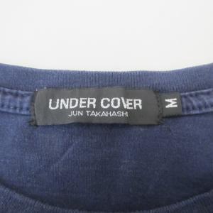 UNDERCOVER Tシャツ カットソー 半袖 目隠しベア プリント クルーネック ネイビー 紺 M IBO33 0205