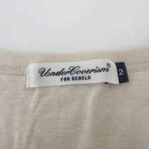 UNDERCOVERISM Tシャツ カットソー 半袖 アップル りんご プリント クルーネック ベージュ 2 約M相当 IBO33 0205