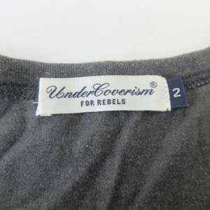 UNDERCOVERISM Tシャツ カットソー 半袖 フロントプリント クルーネック チャコールグレー系 灰 2 約M相当 IBO33 0205