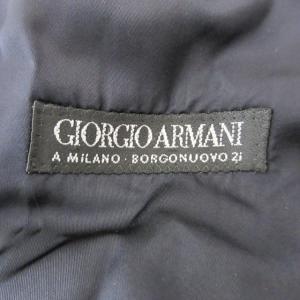 GIORGIO ARMANI ヴィンテージ ダブルチェスターコート ジャケット カシゴラ混 ウール オーバーサイズ ブラック 46