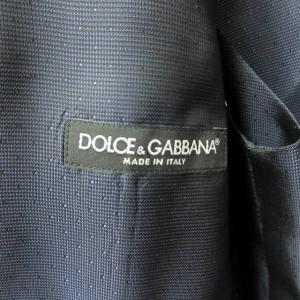 DOLCE&GABBANA 美品 ベスト ジレ 前開き ウール ストレッチ有 イタリア製 ビジネス ネイビー 紺 46 約S-M相当 0114 STT