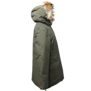 WOOLRICH RAMAR CLOTH ダウンコート ラクーンファー カーキ