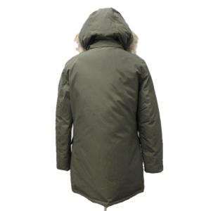 WOOLRICH RAMAR CLOTH ダウンコート ラクーンファー カーキ