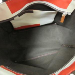 BALLY ハンドバッグ ミニバッグ ミニトート キャンバス ロゴ イタリア製 ベージュ ブラウン 0130 ECR17