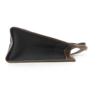 HUNTING WORLD ハンドバッグ トートバッグ 手提げカバン 鞄 レザー×キャンバス ワンポイントロゴ ブラック×ブラウン 黒×茶 ECR17