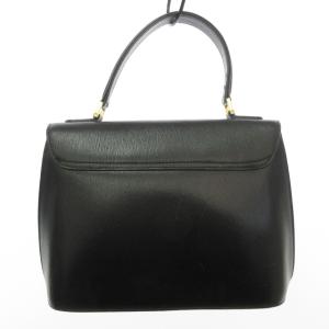 BALLY ハンドバッグ ミニバッグ 鞄 レザー ゴールド金具 ロゴプレート ブラック 黒 ECR17 0131