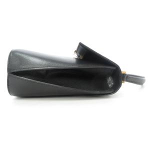 BALLY ハンドバッグ ミニバッグ 鞄 レザー ゴールド金具 ロゴプレート ブラック 黒 ECR17 0131