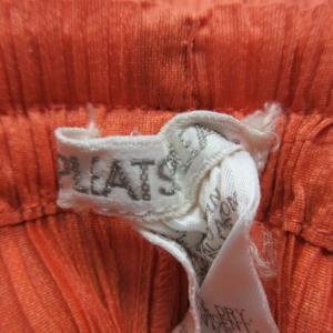 PLEATS PLEASE ISSEY MIYAKE イッセイミヤケ ISSEY MIYAKE プリーツ パンツ イージーパンツ フルレングス オレンジ 3 約L相当 PP74-JF609