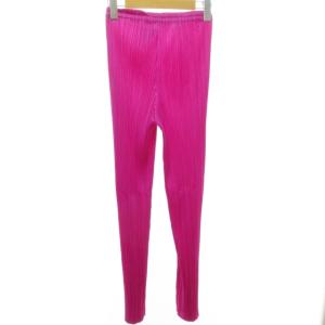 PLEATS PLEASE ISSEY MIYAKE イッセイミヤケ ISSEY MIYAKE プリーツ パンツ イージーパンツ フルレングス ピンク 3 約L相当 PP63-JF203