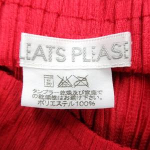 PLEATS PLEASE ISSEY MIYAKE イッセイミヤケ ISSEY MIYAKE プリーツ パンツ イージーパンツ フルレングス レッド 赤 2 約M相当 PP13-JF334