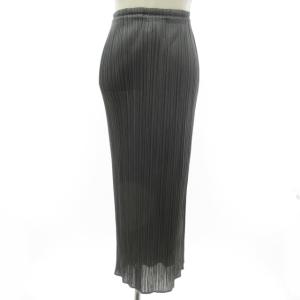 PLEATS PLEASE ISSEY MIYAKE イッセイミヤケ ISSEY MIYAKE 美品 プリーツ ロングスカート タイトスカート ウエストゴム グレー 灰 2 約M相当