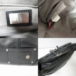 Calvin Klein レザー ショルダーバッグ 斜め掛け クロスボディ 黒 ブラック 0117 ECR17