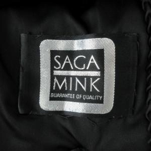 SAGA MINK 銀サガ 最高級 美品 ミンクファー コート ジャケット ハーフ丈 ミドル丈 毛皮 ブラック 黒 ECR17 0117