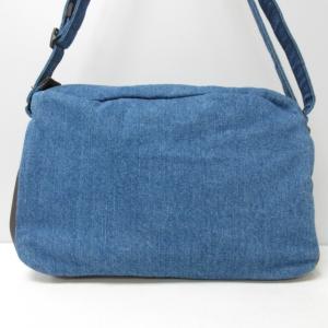 HUNTING WORLD デニム ショルダーバッグ 斜め掛け クロスボディ USA製 レザー切替 ブルー ブラウン 0124 ECR17