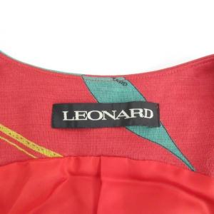 LEONARD ベスト カットソー シルク 花柄 ペイズリー柄 赤 レッド 系 11AR 約L ECR17 0122