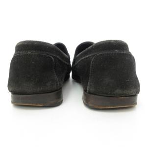 GUCCI ホースビット ローファー スリッポン シューズ 革靴 スエードレザー ゴールド金具 ブラック 黒 7 約23.5相当 ECR17