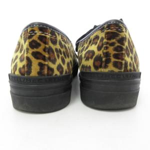 STELLA McCARTNEY レオパード柄 スニーカー シューズ 靴 スエード レースアップ ベージュ系×ブラウン×ブラック 茶×黒 42 約27.0相当