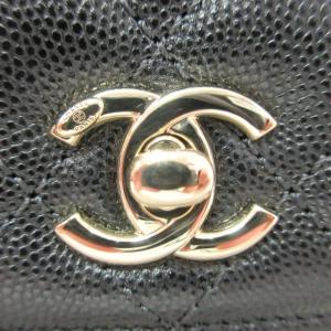 CHANEL ココハンドル XXS AS2215 マトラッセ キャビアスキン ハンドバッグ 2way ブラック