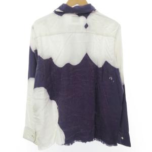 Needles ×ノーマティーディー NOMA t.d クラシックシャツ 長袖 ブリーチ加工 カットオフ加工 製品染め オープンカラー 開襟