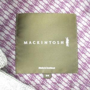 MACKINTOSH トレンチコート ジャケット ダブルブレスト ウール ベルト付 グレー 灰 34 約S相当 0211