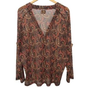 Needles 美品 22年モデル V Neck Cardigan - Poly Mesh Printed カーディガン ペイズリー柄 総柄