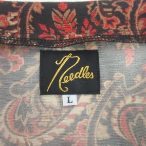 Needles 美品 22年モデル V Neck Cardigan - Poly Mesh Printed カーディガン ペイズリー柄 総柄