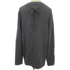 YURI PARK 近年モデル MERINO WOOL セーター ニット イタリア製 リボン グレー 灰 F 0220