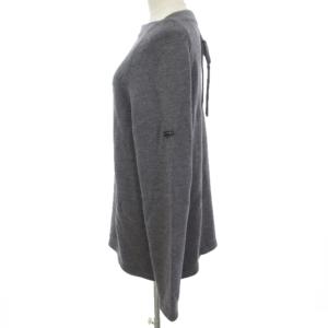 YURI PARK 近年モデル MERINO WOOL セーター ニット イタリア製 リボン グレー 灰 F 0220