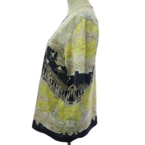 ETRO ヴィンテージ Tシャツ L'ALBERO DELLE MERAVIGLIE カットソー イタリア製 半袖 ネイビー 白 黄