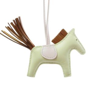 HERMES ロデオPM クレ ゴールド モーヴペール アニョーミロ バッグチャーム キーホルダー U刻印