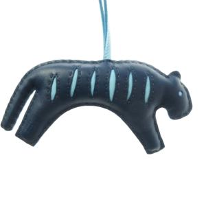 HERMES ルールーチャーム ブルードマルト セレスト アニョーミロ バッグチャーム タイガー