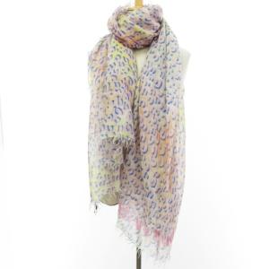 LOUIS VUITTON エトール カシシル ストール ショール 大判 レオパード柄 カシミヤ シルク混 ピンク系