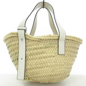 LOEWE A223S93X04 バスケットバッグ スモール ヤシの葉&カーフレザー ベージュ