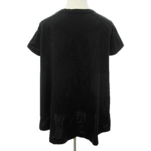 sacai 美品 18SS ハトメ カットソー レースアップ コットン 半袖 黒 ブラック 2 約M 0316