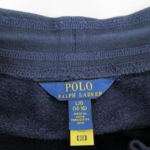 POLO RALPH LAUREN スウェットパンツ ジョガーパンツ サイドライン 裏起毛 国内正規 紺 赤 ネイビー レッド L 14-16 0318