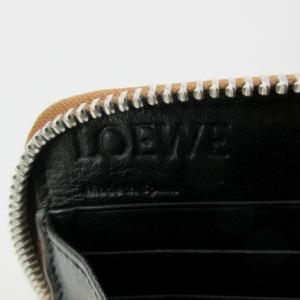LOEWE パズル 長財布 レザー ラウンドファスナー ピンク ブラウン 白