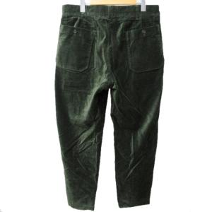 Engineered Garments 近年モデル ベロアパンツ ワークパンツ コットン ワンタック グリーン系 緑系 M 0402