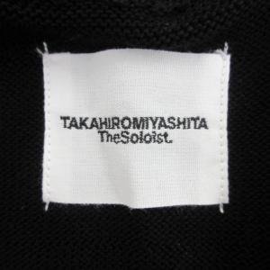TAKAHIROMIYASHITATheSoloIst. 22SS letterd cardigan レタードカーディガン ニット ロゴワッペン ダメージ
