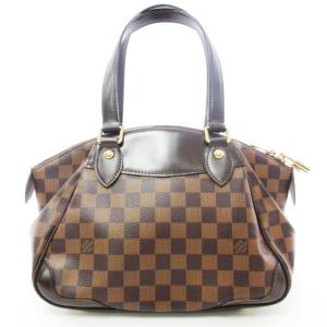 LOUIS VUITTON N41117 ダミエ ヴェローナPM ハンドバッグ トートバッグ カデナ パドロック ブラウン