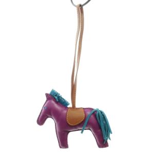 HERMES ロデオMM バッグチャーム アニョーミロ アネモネ×ブルーイズミール×フォーブ キーホルダー