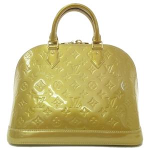 LOUIS VUITTON ヴェルニ アルマPM モノグラム ハンドバッグ トートバッグ ゴールドベージュ