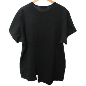 Yohji Yamamoto POUR HOMME 20SS アシンメトリー Tシャツ HN-T32-883 カットソー 半袖 黒ブラック 3 約M-L 0409