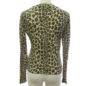 FENDI JEANS ジーンズ ヴィンテージ レオパード柄 カーディガン 長袖 黄色 イエロー系 42 M 0530